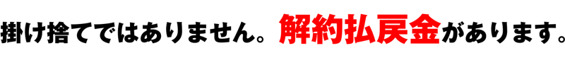 掛け捨てではありません。解約払戻金があります。