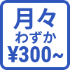 月々わずか300円から