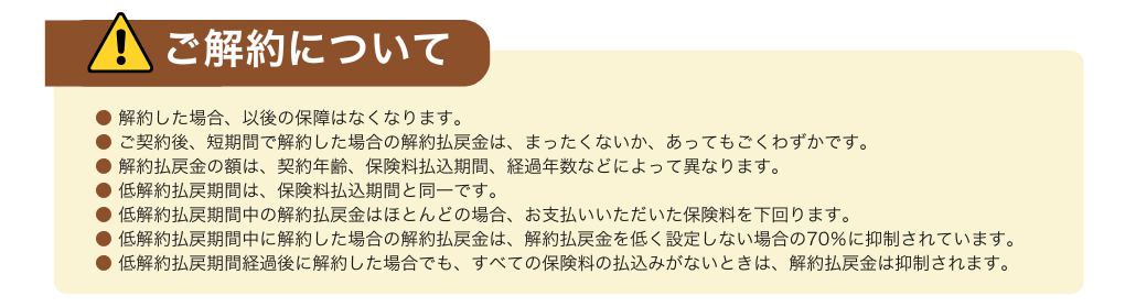 ご解約について