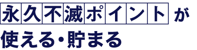 永久不滅ポイントが使える・貯まる