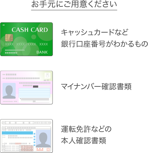 お手元にご用意ください