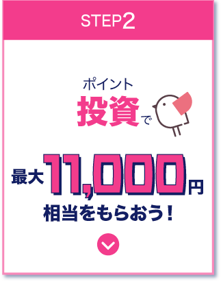 ポイント投資で最大11,000円